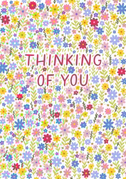 Pretty Thinking Of You Card - Pastel Florals created by Pear Tree Press