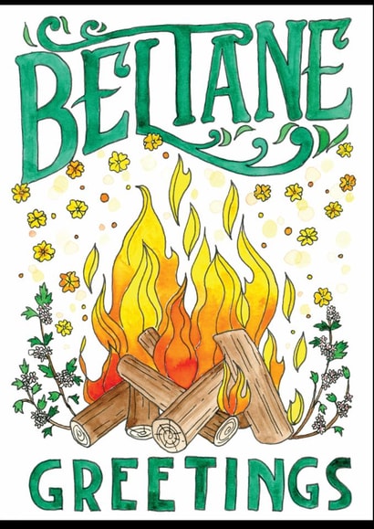 Beltane Greetings - Pagan Wiccan May Day Card created by Keely Tyler