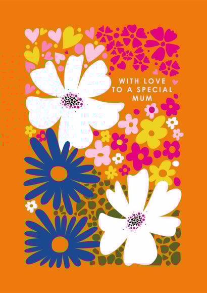 Bold Mother's Day Card - With Love - Flowers created by Happy Street