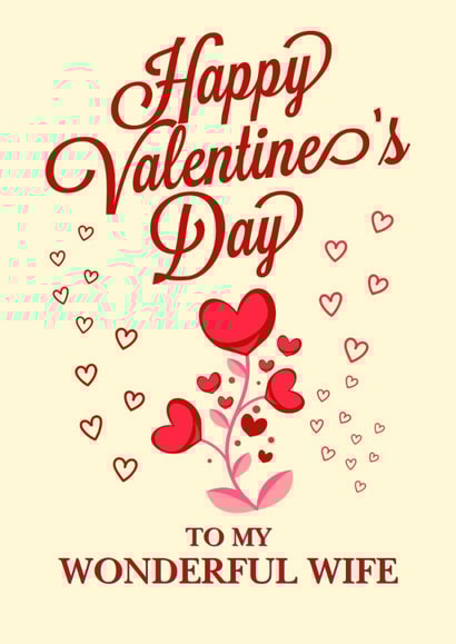 Valentines for my Wonderful Wife - Flowers & Hearts created by Dara, Ceramic Scripture