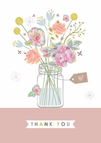 Classic Thank You Card - For Her - Flowers created by Rankidoodle