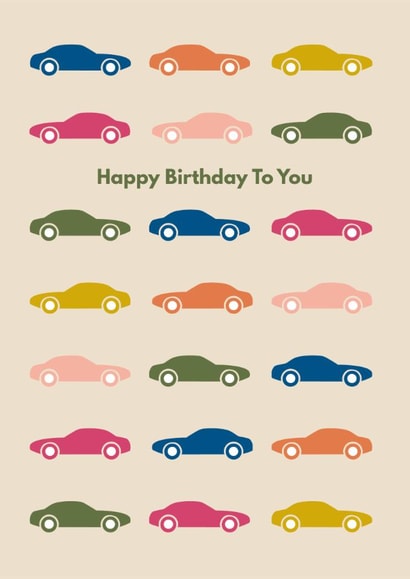 Classic Birthday Card - Cars created by Happy Street