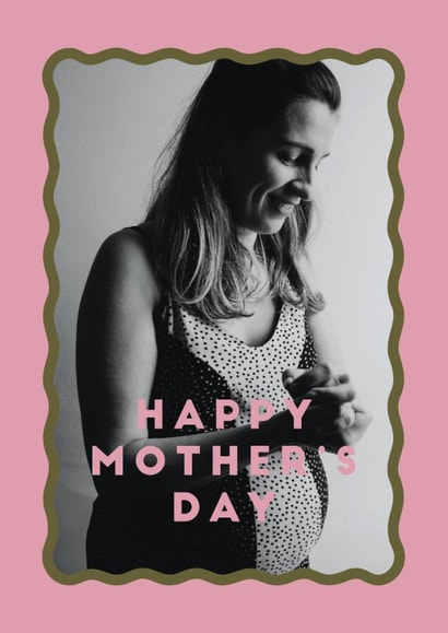 Modern Mother's Day Card - Wavy Frame created by AniSomi