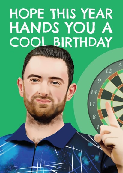 Funny Birthday Card - Luke Humphries - Dart Player created by AbiGoLucky