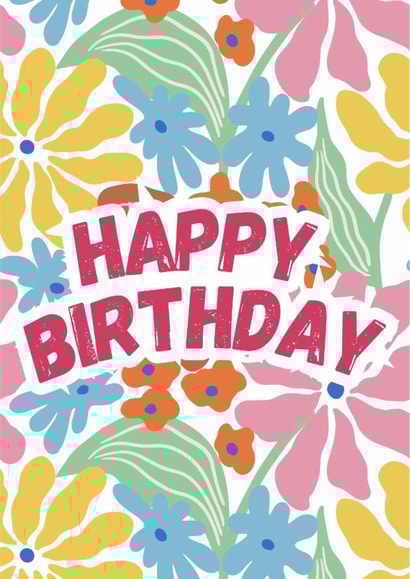 Pretty Birthday Card - For Her - Flowers created by Charlo