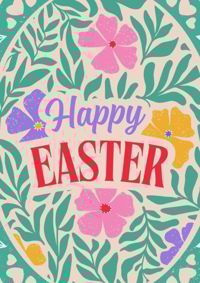 Pretty Easter Card - Flowers - Floral Design created by Charlo