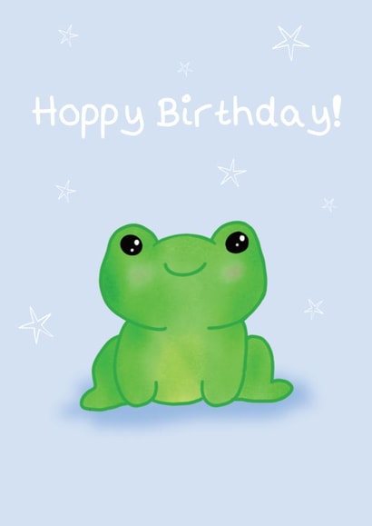 Cute Birthday Card - Frog - Pun created by Peach and Mimi