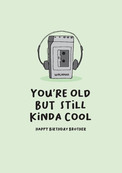 Cheeky Birthday Card - For Brother - Walkman created by Lucy Marie Design