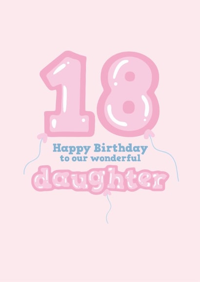 Fun 18th Birthday Card - For Daughter - Balloons created by @thats.canny