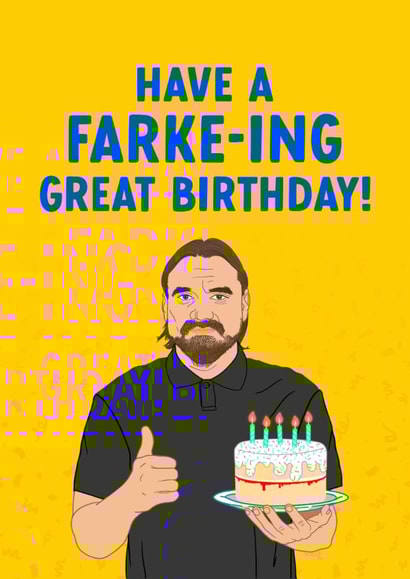 Leeds United Birthday Card - Daniel Farke - Have A Farke-Ing Great Birthday! created by The Cake Thief
