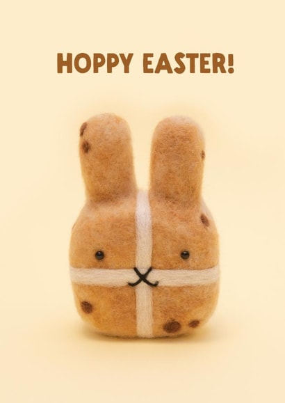 Cute Easter Card - Hot Cross Bunny created by Lemon and Sugar 