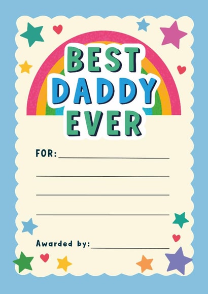 Cute Father's Day Card - For Daddy - Certificate created by Helen Richmond