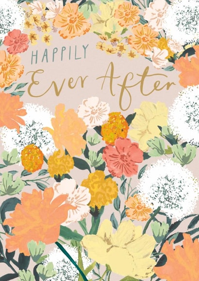 Pretty Wedding/Engagement Card - Happily Ever After created by Louise Tiler