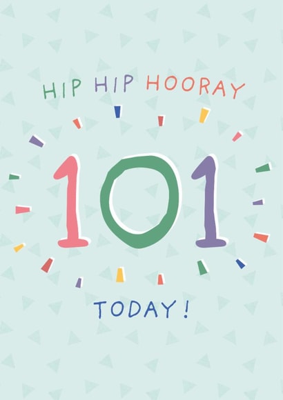 Classic Birthday Card - 101st - Hip Hip Hooray created by Juniper and Rose Studio