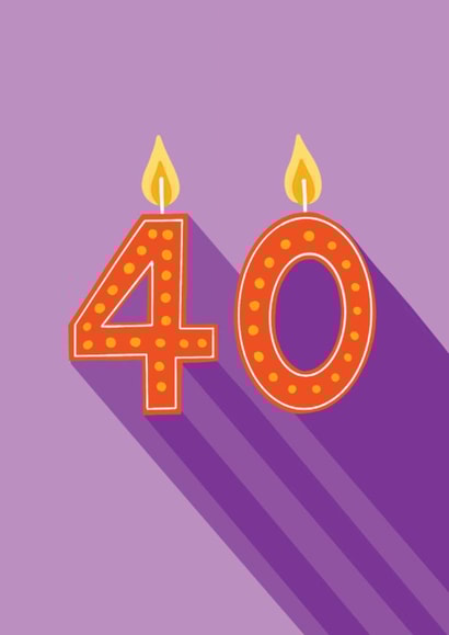 Fun 40th Birthday Card - Candles - Bold created by Lucy Maggie Designs