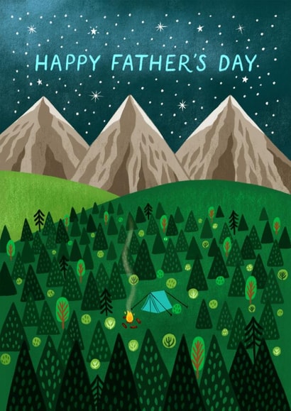 Classic Father's Day Card - Night Sky Camping created by Pear Tree Press