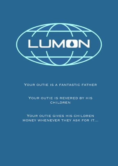 Father's Day Severence Lumon Card created by August Skies Designs