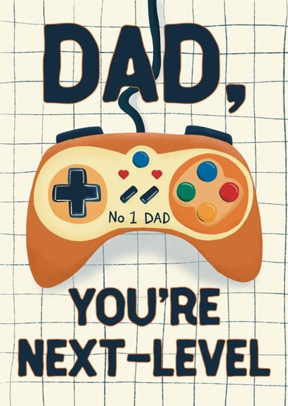Fun Father's Day Card - Next Level Dad - Controller created by Sweetlove Press