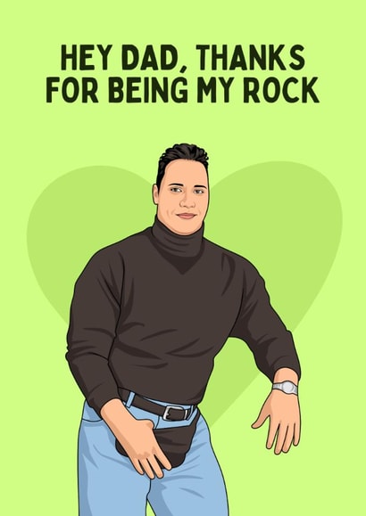 Funny Father's Day/Birthday Card - The Rock created by Sundiva Designs