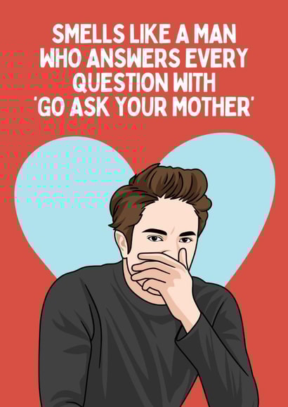 Funny Father's Day Card - Edward Cullen Twilight - Smells Like A Man created by Sundiva Designs