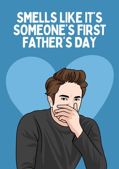 Funny First Father's Day Card - Edward Cullen Twilight - Smells Like created by Sundiva Designs