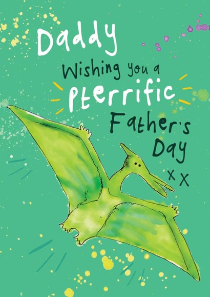 Cute Father's Day Card - Dinosaur - Pterodactyl Pun created by Bow & Bell