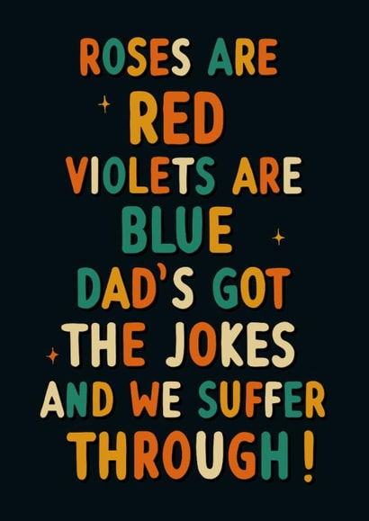 Funny Father’s Day/Birthday Card - Dad’s Got the Jokes created by Kasia Cards