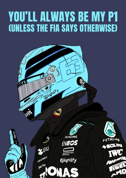 Funny Anniversary Card - George Russell - P1 created by DanAllen20