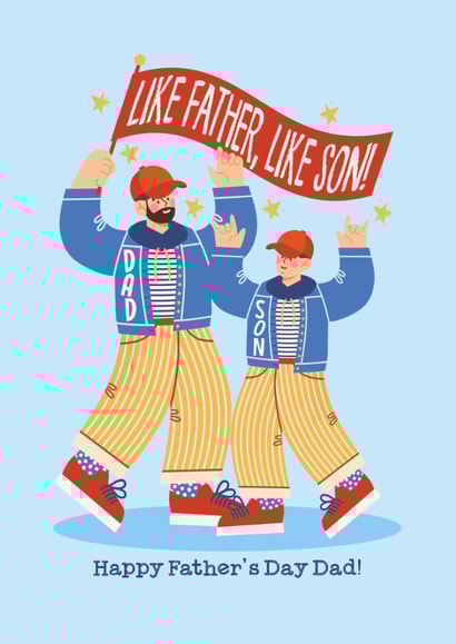 Cute Father's Day Card - From Son - Like Father, Like Son! created by Atwood & Atwood