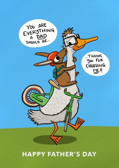 Cute Father's Day Card - From Adopted Child - To Adoptive Dad created by Ivorymint cards