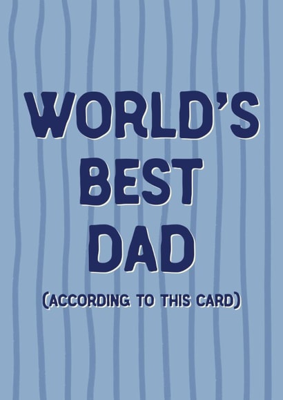 Funny Father's Day Card  - World's Best Dad created by Sweetlove Press