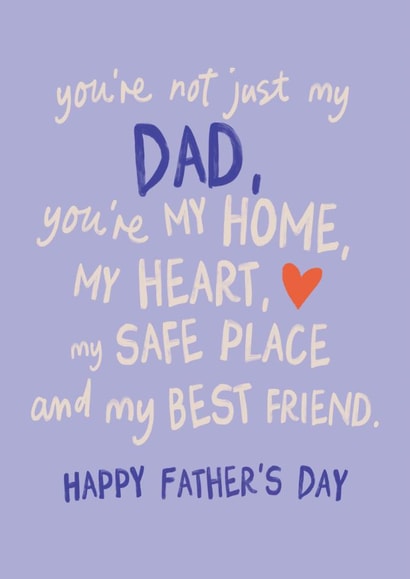 Heartfelt Father's Day Card - Not Just My Dad - My Heart created by Sweetlove Press