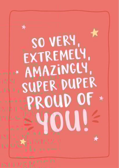 Cute Congratulations/New Job Card - Super Duper Proud Of You! created by Kreate Paper Co.
