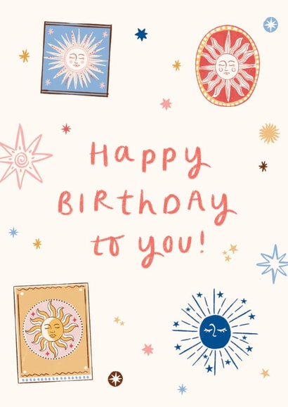 Pretty Birthday Card - Celestial Suns created by Lauren Barclay