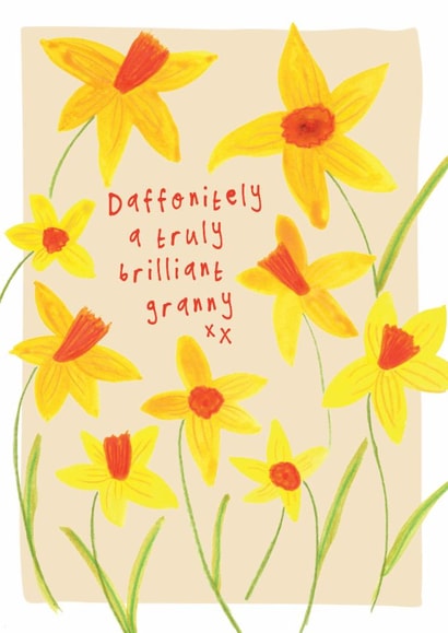 Pretty Birthday/Mother's Day Card - Truly Brilliant Granny - Daffodils created by Bow & Bell