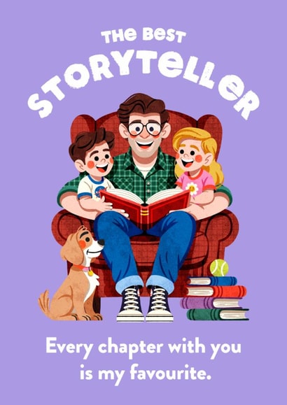 Cute Father’s Day Card - From The Kids - Best Storyteller Dad created by Folio | Ian Owen