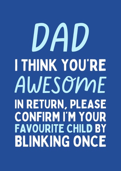 Funny Father's Day Card - You're Awesome created by Sundiva Designs