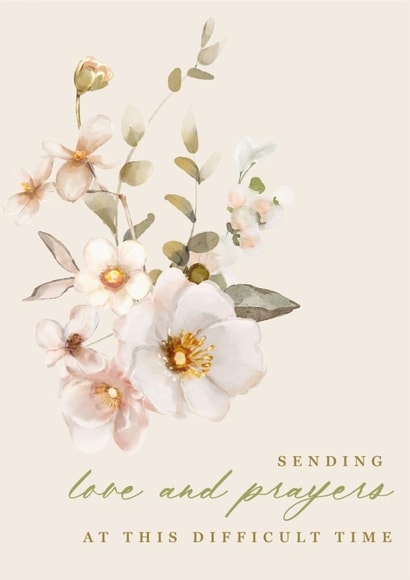 Traditional Thinking Of You Card - Sending Love And Prayers created by Modupe Yalley