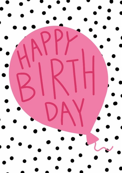 Classic Birthday Card - For Her - Balloon created by hot girl cards