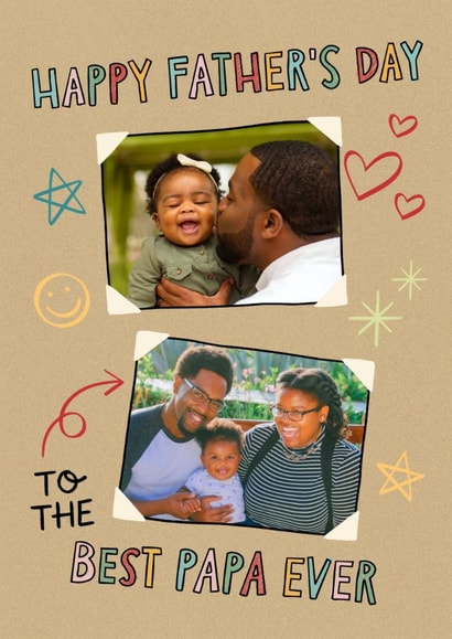 Cute Father's Day Card - For Best Papa Ever - Scrapbook created by by Rachel Manzano
