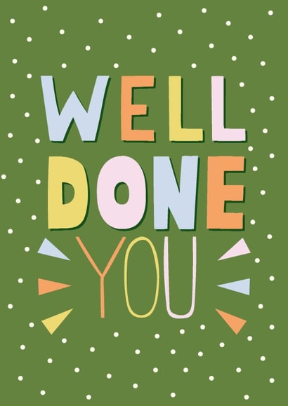 Classic Congratulations Card - Well Done You created by Alice Potter