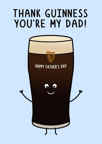 Funny Father's Day Card - Guinness created by Of Life & Lemons Ltd.