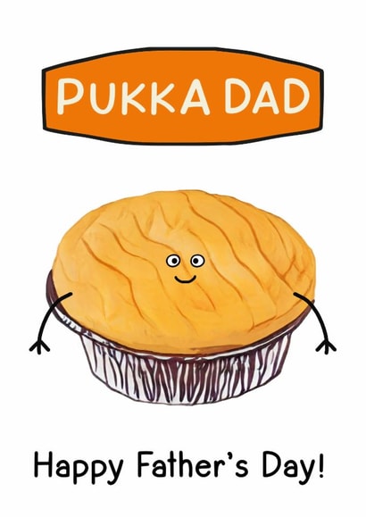 Funny Father's Day Card - Pukka Pie created by Of Life & Lemons Ltd.