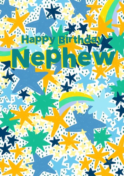 Classic Birthday Card - Nephew - Colourful Stars created by Jessica Rachel Sharp