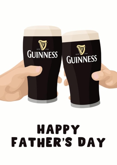 Classic Father's Day Card - For Dad - Guinness created by Pink Peach Cards