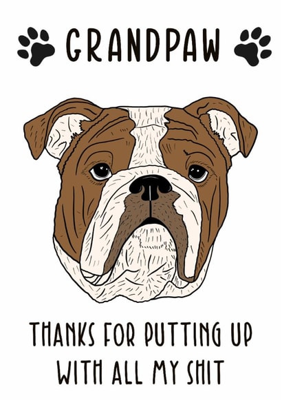 Funny Father’s Day Card - For Grandad - Thanks For Putting Up With My Shit created by TheYoungBandit .