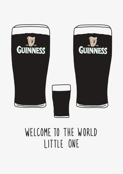 Funny New Baby Card - Guinness created by Pen and Puns 