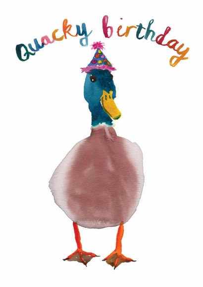 Cute Birthday Card - Duck - Quacky Birthday created by Rosie Webb
