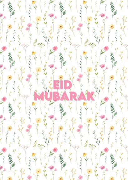 Cute floral Eid Card created by Momna Rashid