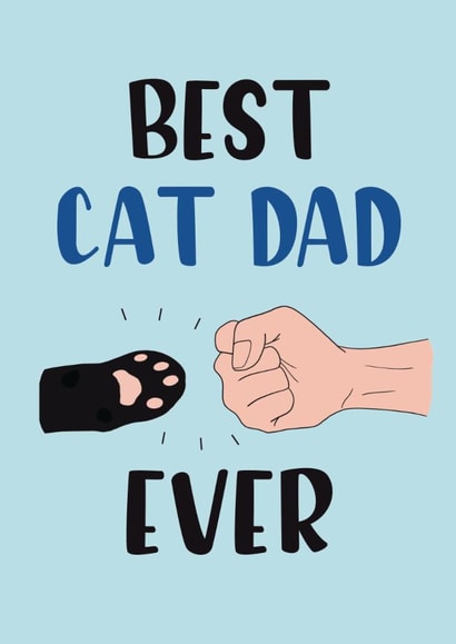 Cute Father's Day Card - From The Cat - Best Cat Dad Ever created by Stuck Shop Gifts